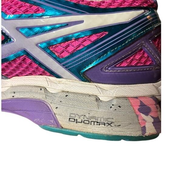 ASICS Gel Kayano 19 Women’s Size 13 Running Sneakers Multicolor DuoMax Pink Teal - Picture 9 of 13